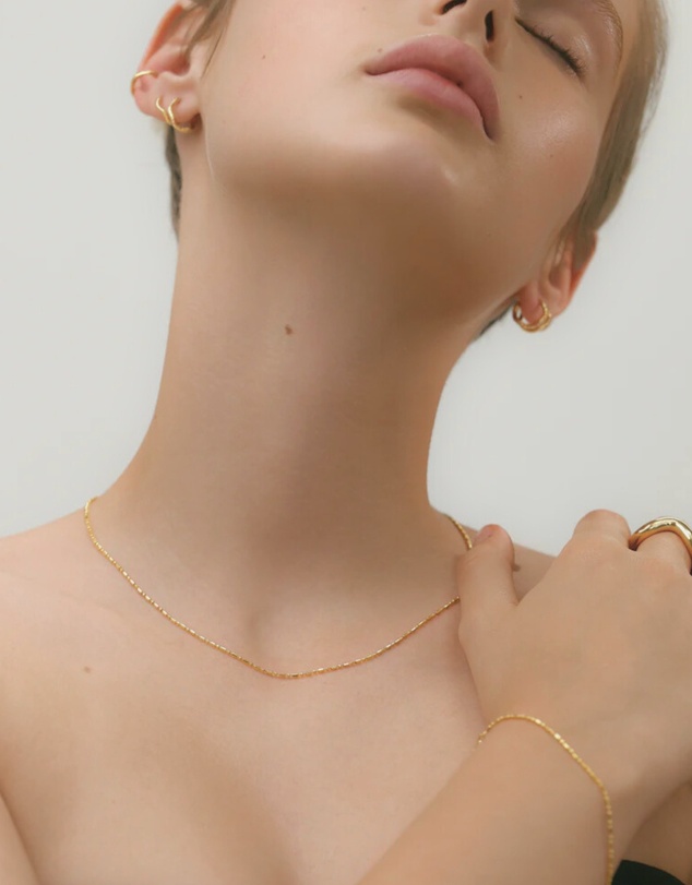 SAINT VALENTINE - Dash Dot Chain Bracelet - Gold