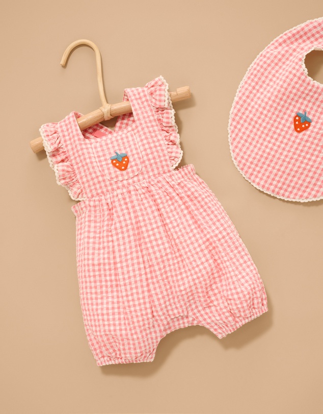 Purebaby - Gingham Romper-Babies