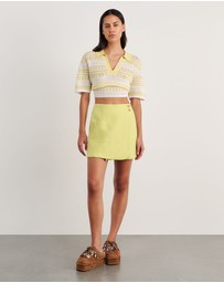 Jag - Kayla Linen Wrap Mini Skirt