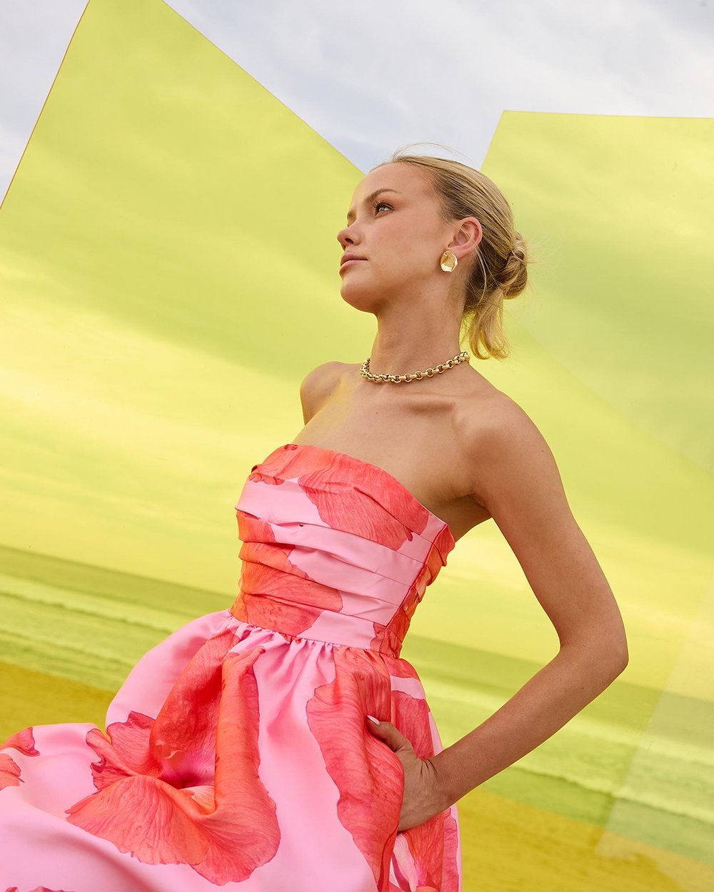 Kalani Strapless Midi Dress by Pasduchas Online | THE ICONIC | Australia
