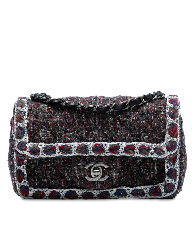 Pre-Loved by Azura Reborn - Pre-Loved Mini Rectangular Classic Braided Tweed Single Flap