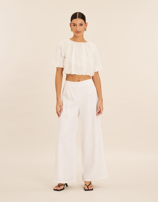 AERE - High Waist Linen Pants