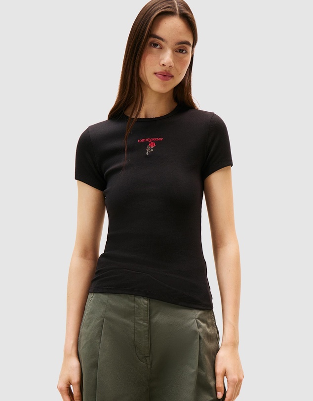 Tommy Jeans - Logo Embroidery Slim T-Shirt