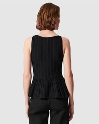 & Other Stories - Rib-Knit Peplum Top