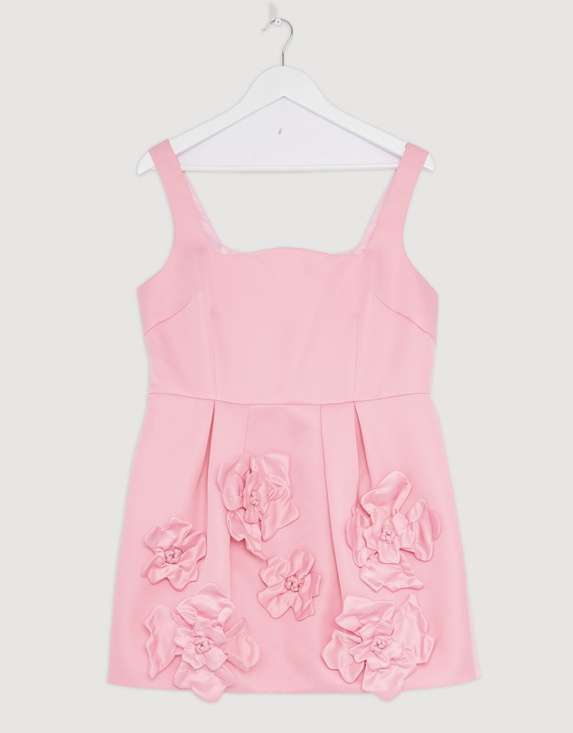 Revibe - Repaired LEO LIN Piper Floral Applique Bell Shape Mini Dress - AU 14