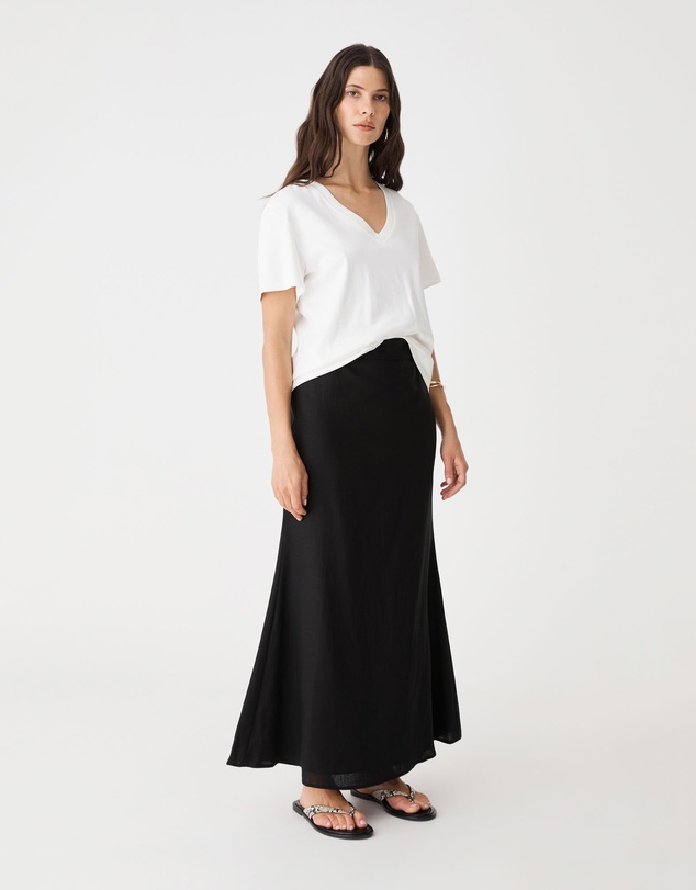 Forcast - Amelia Linen Blend Maxi Skirt