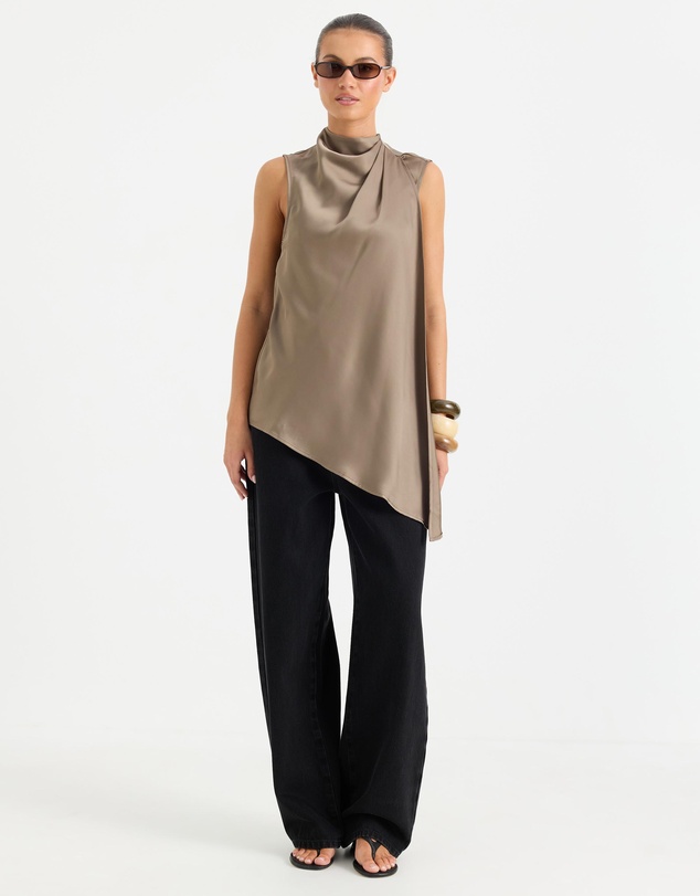 Calli - Ella Draped Satin Top