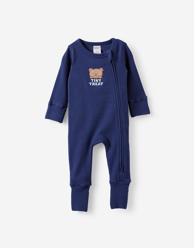 Cotton On Kids - Growie Long Sleeve Zip Romper