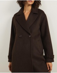 Atmos&Here - Layla Wool Blend Double Breasted Coat