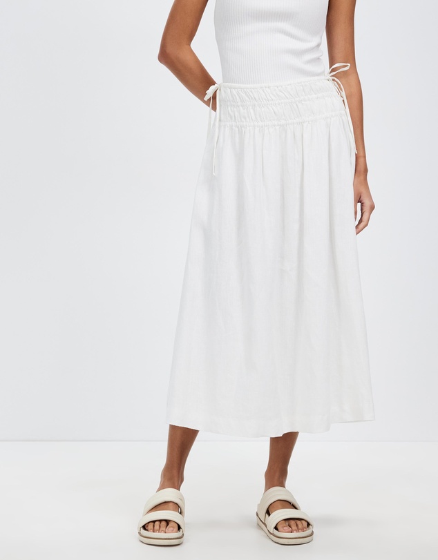 Assembly Label - Fleur Rouched Linen Skirt