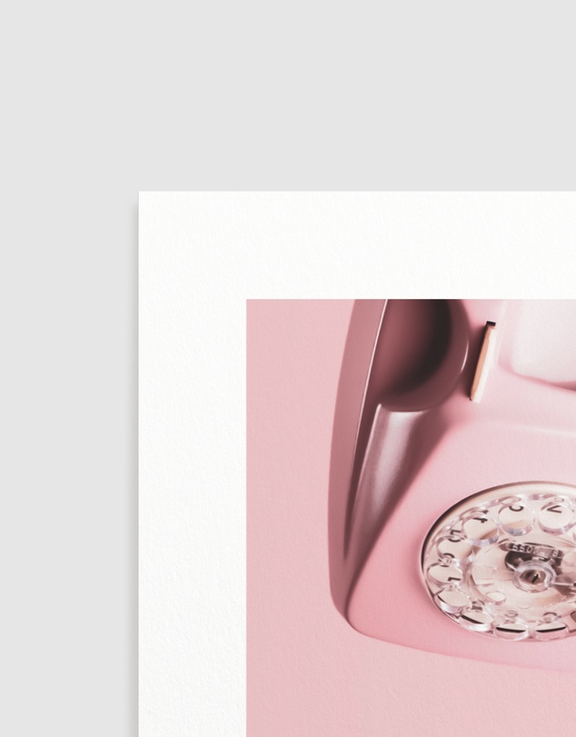 Olive et Oriel - Pink Telephone Art Print
