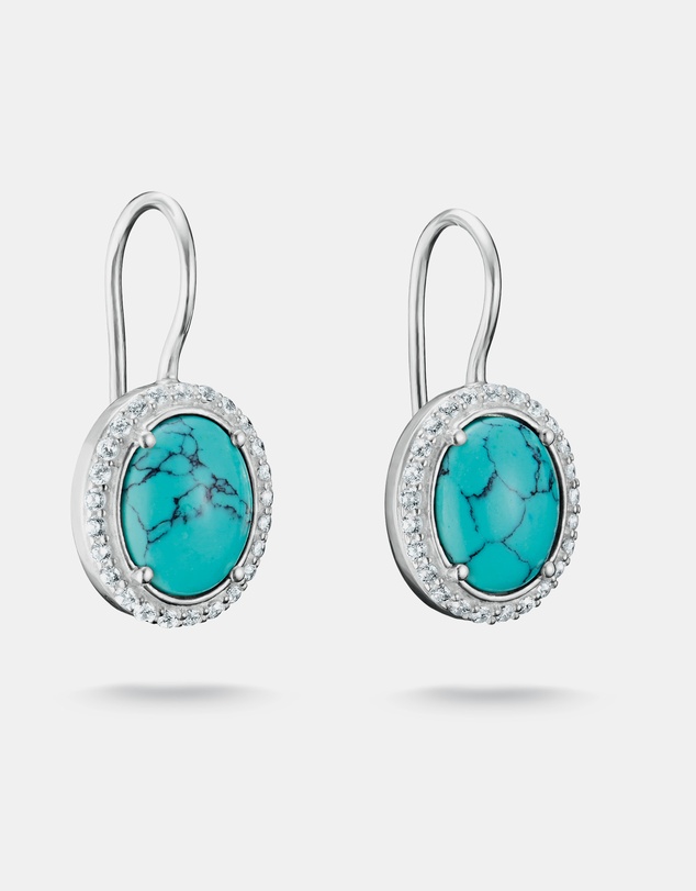 THOMAS SABO - THOMAS SABO Earrings with Turquoise Oval Stones