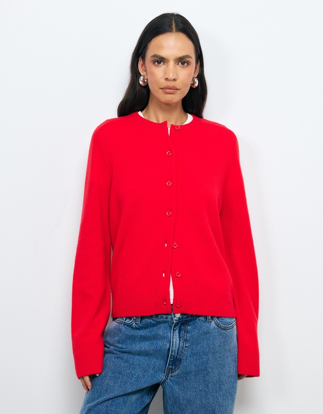 AERE - Isla Merino Wool Relaxed Cardigan