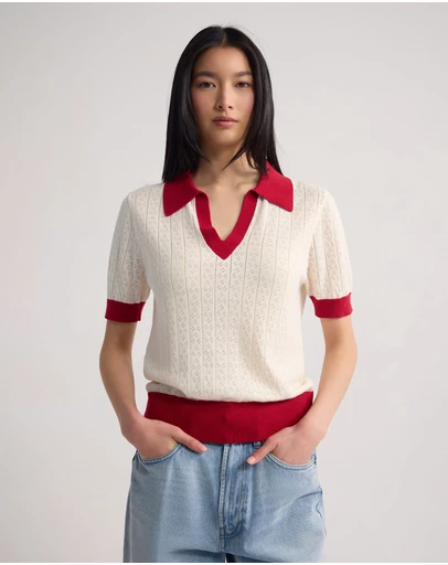 Oxford - Aimee Pointelle Polo