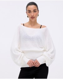 Minima Esenciales - Oriel Off Shoulder Knit Top