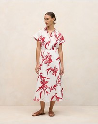 Trenery - Wild Iris Linen Bias Skirt in White