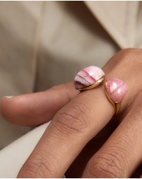 PDPAOLA - Rhodochrosite Gravity Ring