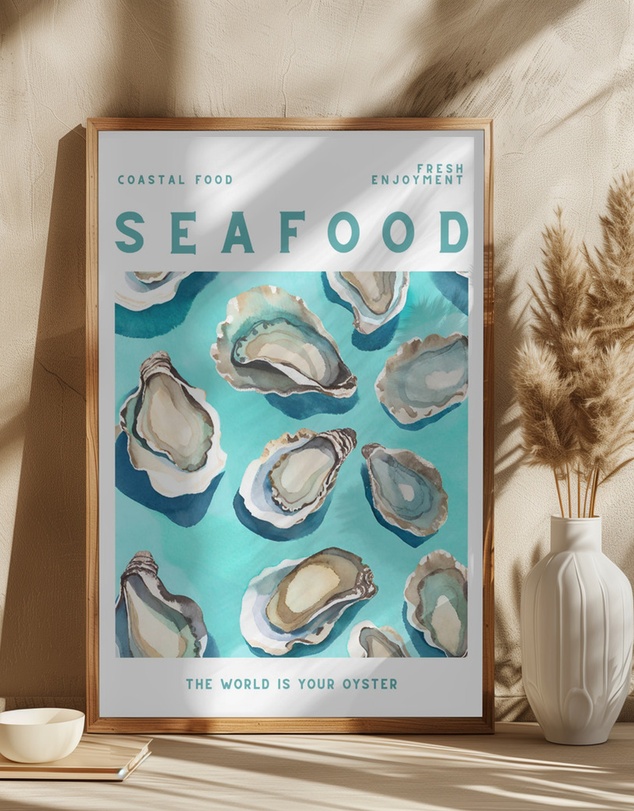 Olive et Oriel - Seafood by Ohkimiko Art Print