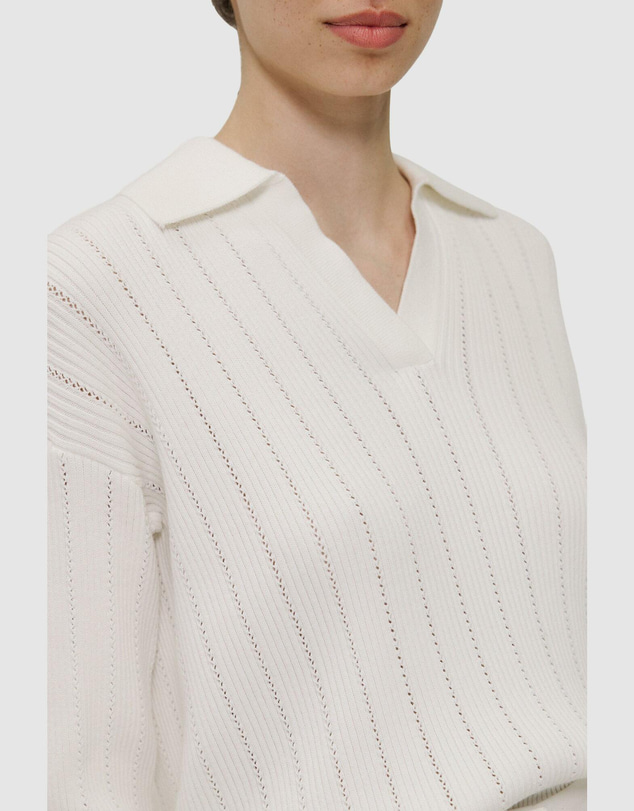 Trenery - Cotton Cashmere Fine Cable Polo