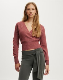 Cotton On - Softest Luxe Mock Wrap Knit Top