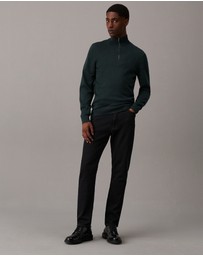 Calvin Klein - Wool Zip Neck Sweater