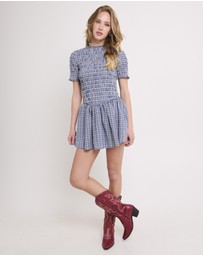 Subtitled - Bonnie Shirred Bubble Mini Dress
