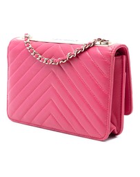 Pre-Loved by Azura Reborn - Pre-Loved Chevron Lambskin Trendy CC Chain Wallet on Chain