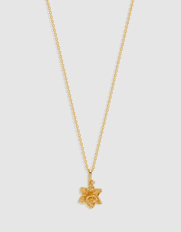 By Charlotte - Daffodil March Birth Flower Necklace