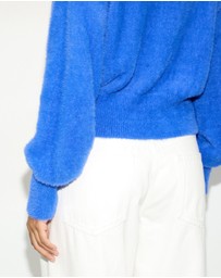 Dazie - Faye Fuzzy V-Neck Sweater
