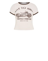 City Chic - Micro Vintage Print Tee
