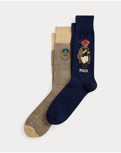 Polo Ralph Lauren - Polo Bear & Crest Trouser Socks 2-Pack