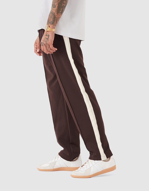Zanerobe - Stitched Football Trackpant Dk Choc