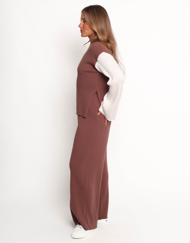 Petal & Pup - Sylvie Knitted Top - Brown Cream
