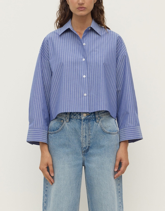 Assembly Label - Anais Stripe Cropped Shirt