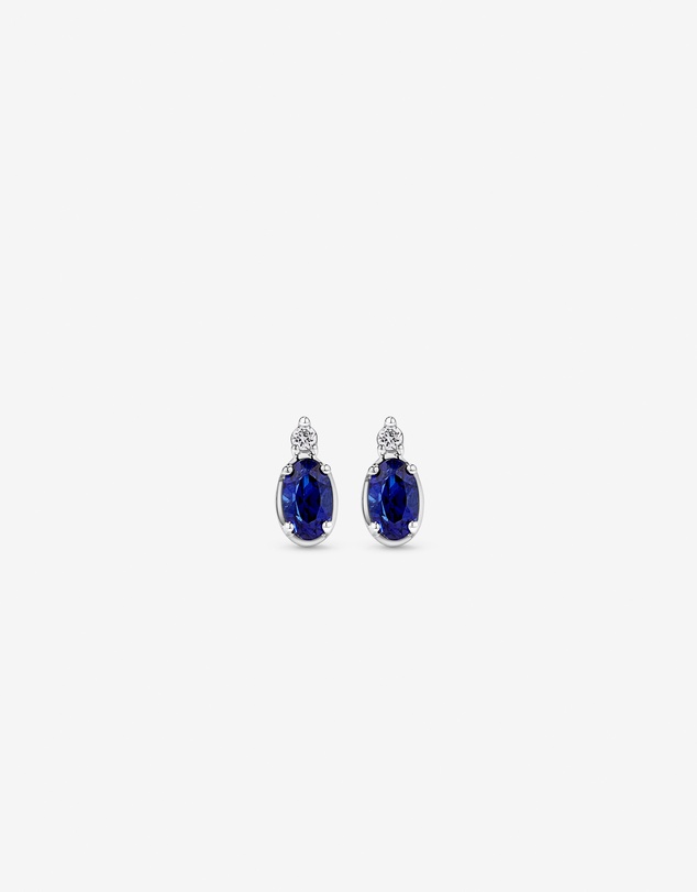 Michael Hill - 0.05 Carat TDW Laboratory-Grown Diamond & Created Sapphire Gift Set in Silver