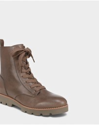 Vionic - Lani Lace-Up Boot - Greige