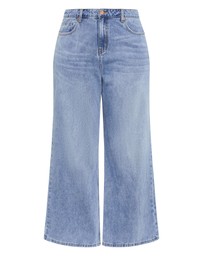 City Chic - Plus size Harley Fit Hallie Wide Leg Jean - mid wash