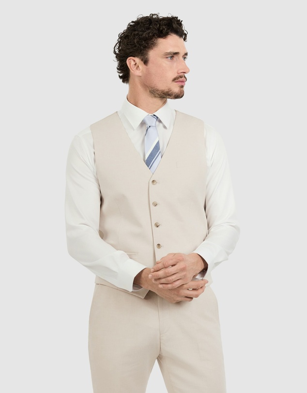 Tarocash - Jaeden Slim Linen Waistcoat