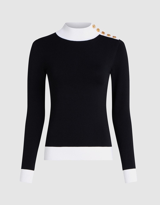 Karl Lagerfeld - Button Detail Neck Knitwear