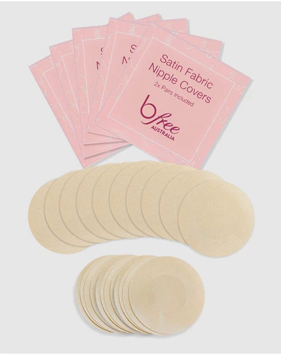 B Free Intimate Apparel - Disposable Satin Nipple Covers - 10 Pairs