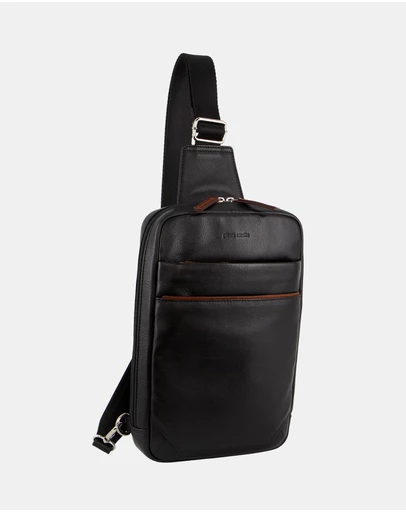 Pierre Cardin - Pierre Cardin Leather 3-Way Sling Bag