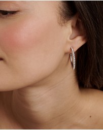 Ted Baker - CLANCI: Medium Crystal Hoop Earrings