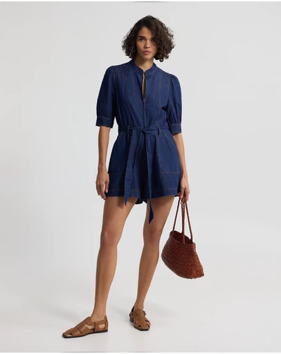 Oxford - Nera Denim Playsuit