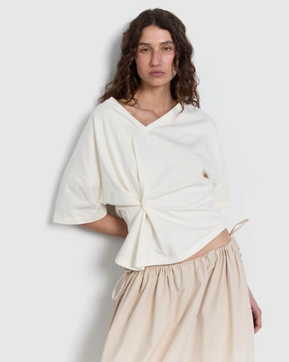 Pinky & Kamal - Button Wrap T-Shirt