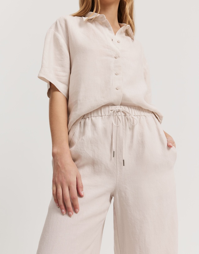 Country Road - Organically Grown Linen Pull-on Pant