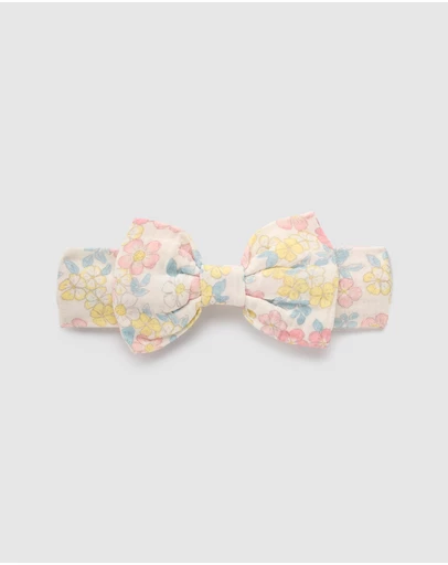 Purebaby - Bow Headband-Kids-Babies