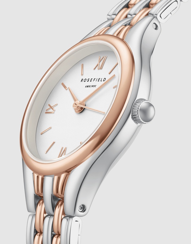 Rosefield - Muse Silver Rose Gold Duotone Stainless Steel Bracelet Watch