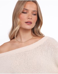 Petal & Pup - Kosas Off Shoulder Knit Top - Cream