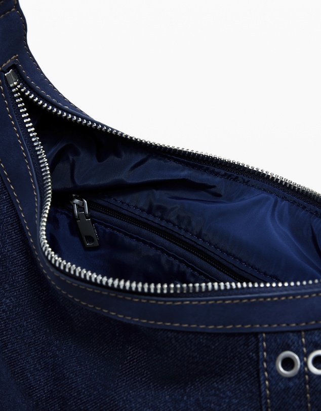 Desigual - Medium denim bag with buckles
