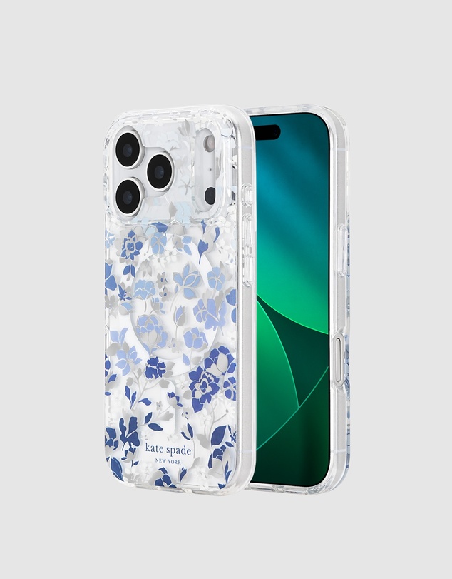 Kate Spade - Kate Spade Flowerbed Blue MagSafe Case for iPhone 17 Pro